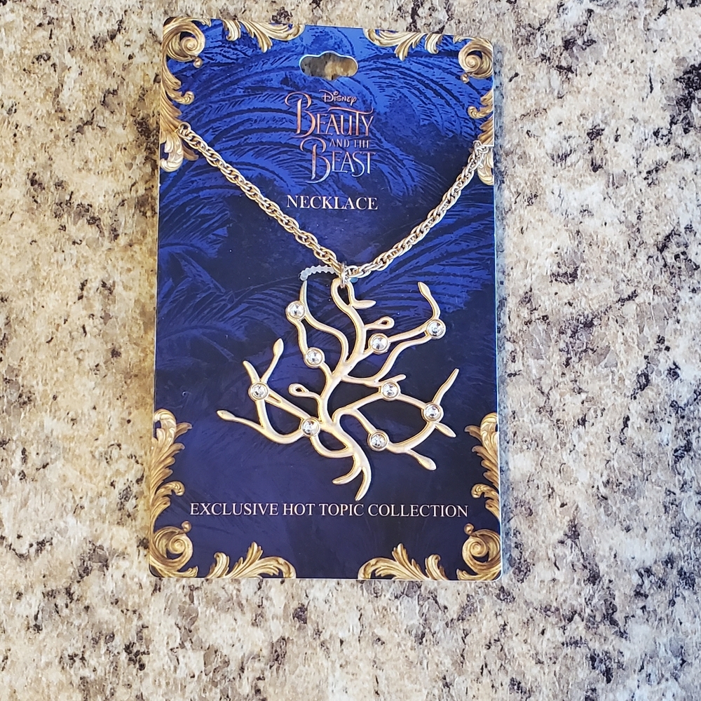 Disney Beauty & the Beast Necklace & Ring set